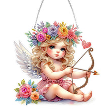 Load image into Gallery viewer, Acrylic Special Shape Angel Girl Cupid Arrow Diamond Painting Hanging Pendant
