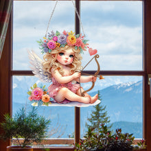 Load image into Gallery viewer, Acrylic Special Shape Angel Girl Cupid Arrow Diamond Painting Hanging Pendant
