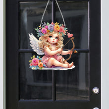 Load image into Gallery viewer, Acrylic Special Shape Angel Girl Cupid Arrow Diamond Painting Hanging Pendant
