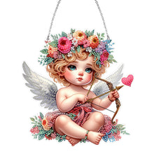 Load image into Gallery viewer, Acrylic Special Shape Angel Girl Cupid Arrow Diamond Painting Hanging Pendant
