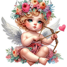 Load image into Gallery viewer, Acrylic Special Shape Angel Girl Cupid Arrow Diamond Painting Hanging Pendant
