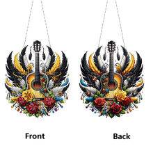 Load image into Gallery viewer, Acrylic Special Shape Feather Guitar 5D DIY Diamond Painting Dots Pendant
