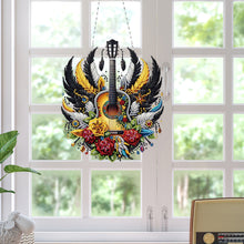 Load image into Gallery viewer, Acrylic Special Shape Feather Guitar 5D DIY Diamond Painting Dots Pendant
