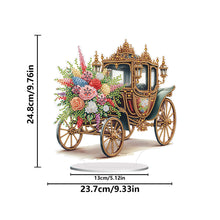 Load image into Gallery viewer, Acrylic Special Shape Flower Carriage Diamond Painting Desktop Ornaments
