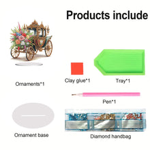 Load image into Gallery viewer, Acrylic Special Shape Flower Carriage Diamond Painting Desktop Ornaments
