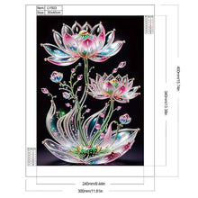Load image into Gallery viewer, Diamond Painting - Partial Special Shaped - Water Drop Lotus (30*40CM)
