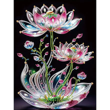 Load image into Gallery viewer, Diamond Painting - Partial Special Shaped - Water Drop Lotus (30*40CM)
