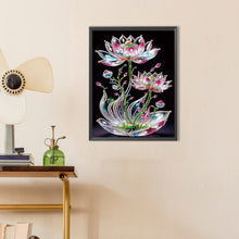Load image into Gallery viewer, Diamond Painting - Partial Special Shaped - Water Drop Lotus (30*40CM)
