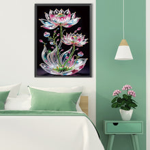 Load image into Gallery viewer, Diamond Painting - Partial Special Shaped - Water Drop Lotus (30*40CM)
