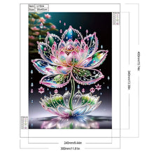 Load image into Gallery viewer, Diamond Painting - Partial Special Shaped - Water Drop Lotus (30*40CM)
