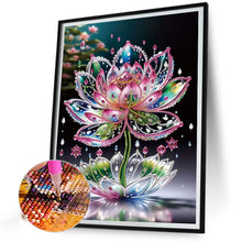 Load image into Gallery viewer, Diamond Painting - Partial Special Shaped - Water Drop Lotus (30*40CM)
