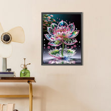 Load image into Gallery viewer, Diamond Painting - Partial Special Shaped - Water Drop Lotus (30*40CM)
