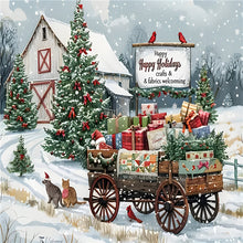 Load image into Gallery viewer, Diamond Painting - Full Round - Snowy house street (40*30CM)
