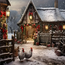 Load image into Gallery viewer, Diamond Painting - Full Round - Snowy house street (40*30CM)
