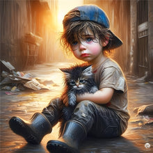 Load image into Gallery viewer, Diamond Painting - Full Round - Cute little boy (40*40CM)
