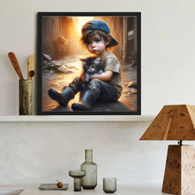 Load image into Gallery viewer, Diamond Painting - Full Round - Cute little boy (40*40CM)
