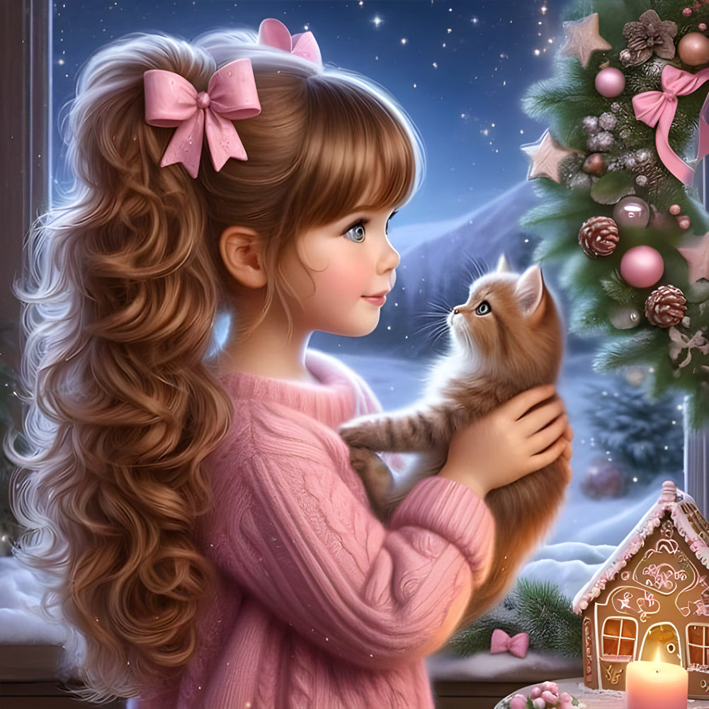 Diamond Painting - Full Round - Big-eyed girl (40*40CM)