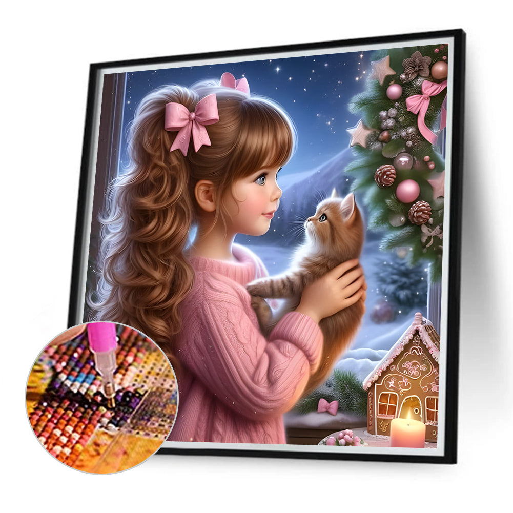Diamond Painting - Full Round - Big-eyed girl (40*40CM)