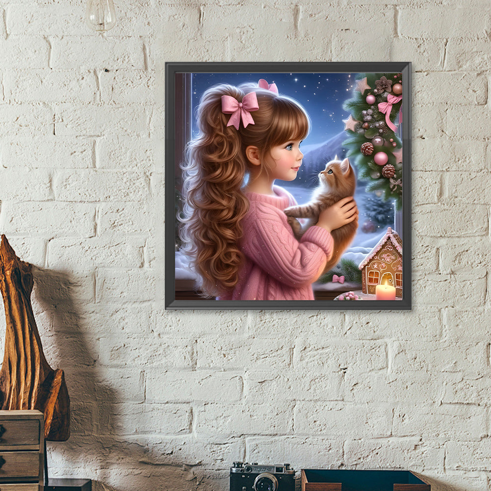 Diamond Painting - Full Round - Big-eyed girl (40*40CM)