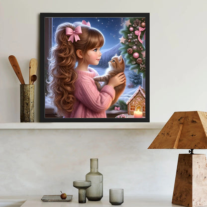 Diamond Painting - Full Round - Big-eyed girl (40*40CM)