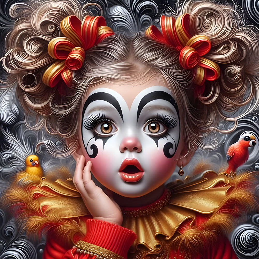 Diamond Painting - Full Round - Clown child (30*30CM)