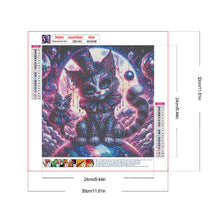 Load image into Gallery viewer, Diamond Painting - Full Round - Dark planet cat (30*30CM)
