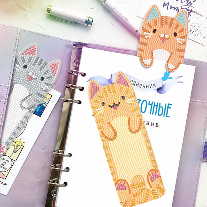4Pcs Cat Diamond Bookmark Art Projects Diamond Art Bookmark for Adults Beginners