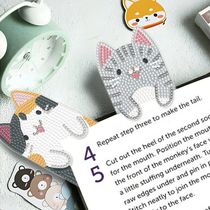 4Pcs Cat Diamond Bookmark Art Projects Diamond Art Bookmark for Adults Beginners