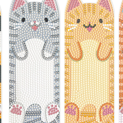 4Pcs Cat Diamond Bookmark Art Projects Diamond Art Bookmark for Adults Beginners