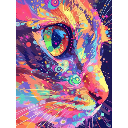 Diamond Painting - Full Round - Colorful kitten (30*40CM)