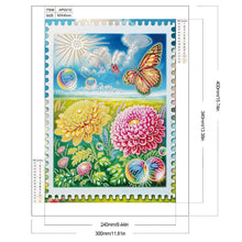 Load image into Gallery viewer, Diamond Painting - Partial Special Shaped - Chrysanthemum Lawn Butterfly (30*40CM)
