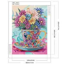 Load image into Gallery viewer, Diamond Painting - Partial Special Shaped - Water Cup Colorful Bouquet (30*40CM)
