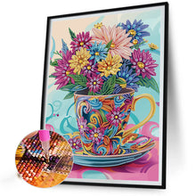 Load image into Gallery viewer, Diamond Painting - Partial Special Shaped - Water Cup Colorful Bouquet (30*40CM)

