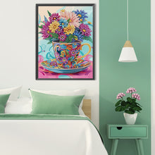 Load image into Gallery viewer, Diamond Painting - Partial Special Shaped - Water Cup Colorful Bouquet (30*40CM)
