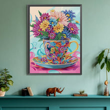 Load image into Gallery viewer, Diamond Painting - Partial Special Shaped - Water Cup Colorful Bouquet (30*40CM)
