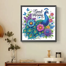 Load image into Gallery viewer, Diamond Painting - Partial Special Shaped - Good morning peacock (30*30CM)
