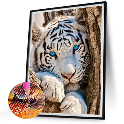 Diamond Painting - Full Round - White Tiger (30*40CM)
