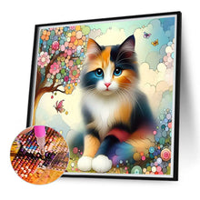 Load image into Gallery viewer, Diamond Painting - Full Round - Geometric Tree Liquid Cat (40*40CM)
