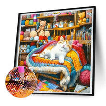 Load image into Gallery viewer, Diamond Painting - Full Round - Lazy Cat (30*30CM)
