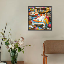 Load image into Gallery viewer, Diamond Painting - Full Round - Lazy Cat (30*30CM)
