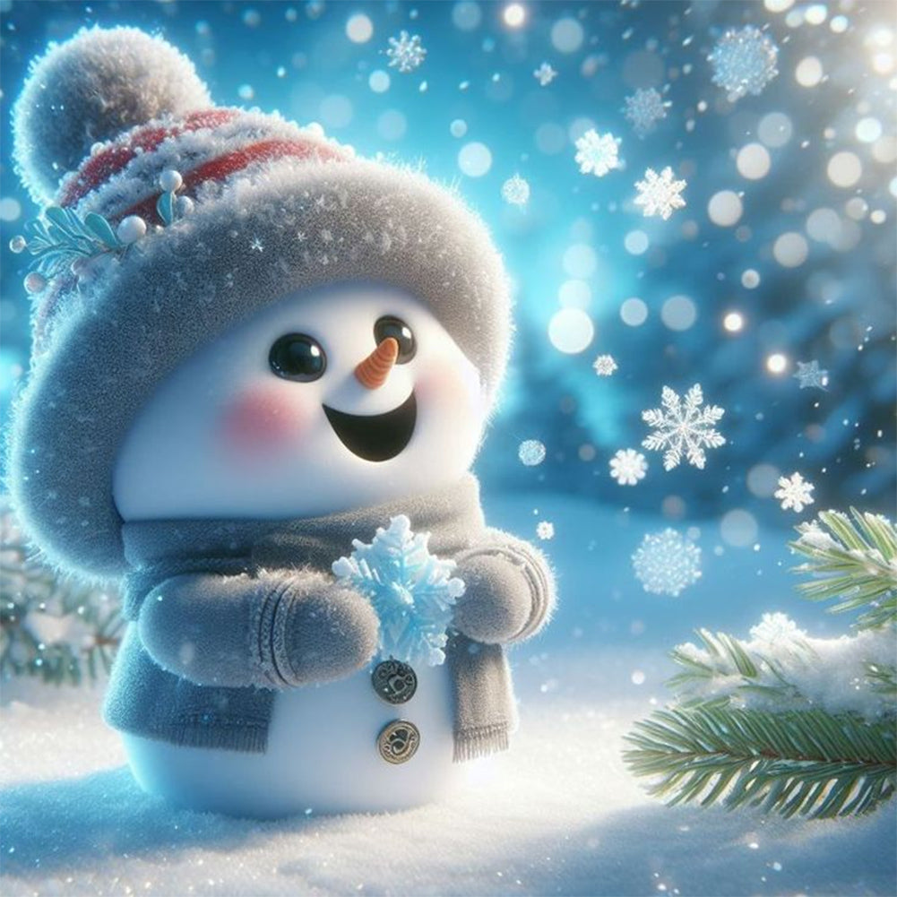 Diamond Painting - Full Round - Snowman (30*30CM)