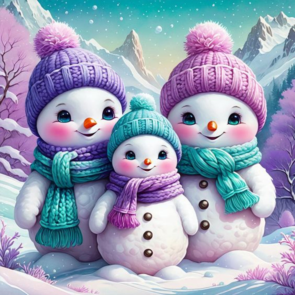 Diamond Painting - Full Round - Snowman (30*30CM)
