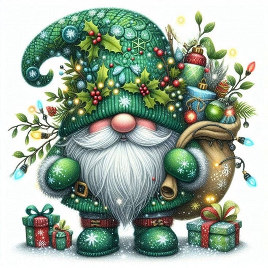 Diamond Painting - Full Round - Christmas Gnome (30*30CM)