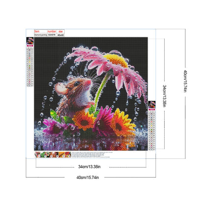 Diamond Painting - Full Round - Crystal Daisy Mouse (40*40CM)