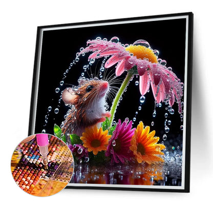 Diamond Painting - Full Round - Crystal Daisy Mouse (40*40CM)