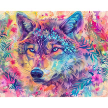 Load image into Gallery viewer, Diamond Painting - Full Square - Colorful Wolf (50*40CM)
