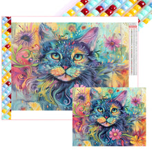 Load image into Gallery viewer, Diamond Painting - Full Square - Colorful Cat (50*40CM)
