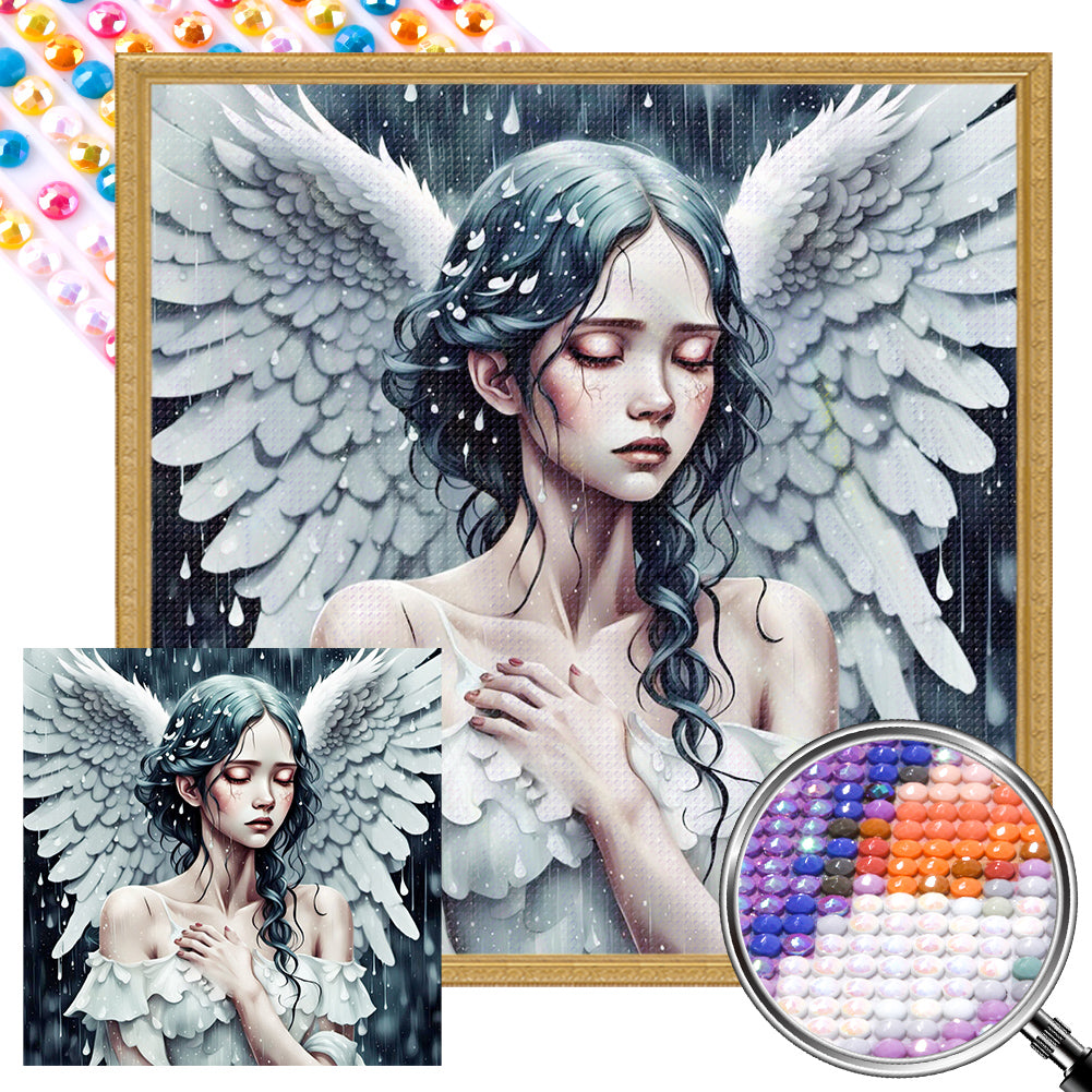 AB Diamond Painting - Full Round - Angel Girl (40*40CM)