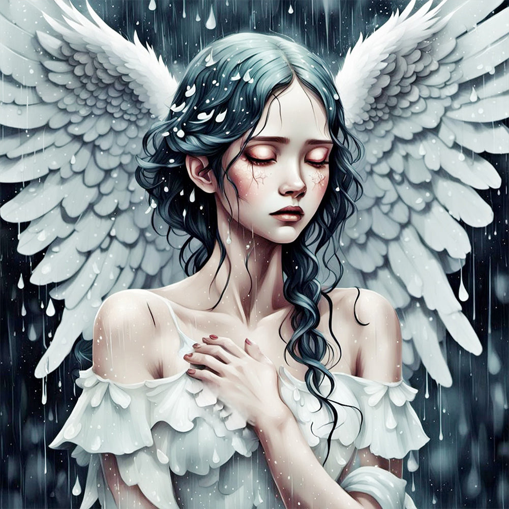 AB Diamond Painting - Full Round - Angel Girl (40*40CM)