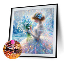 Load image into Gallery viewer, AB Diamond Painting - Full Round - Lily of the Valley Bouquet and Fairy Girl (40*40CM)
